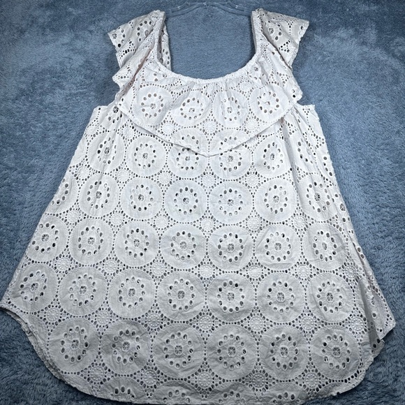 Anthropologie‎ White Eyelet Blouse - Picture 1 of 7